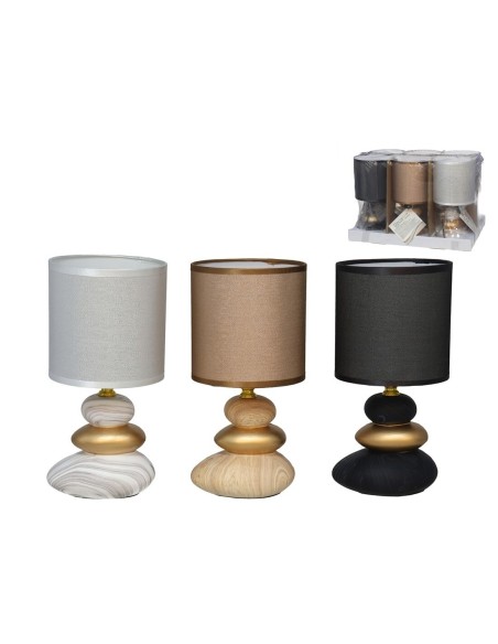 LAMPARA MESA CERAMICA TIBATI 26CM 3 SURT.