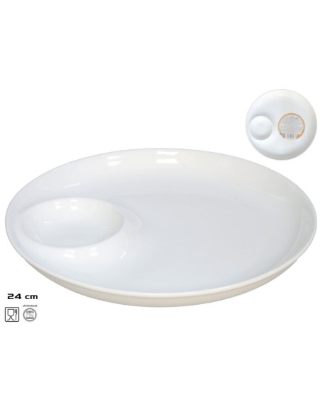 PLATO CON SALSERA 24,5 CM PLATO CON SALSERA 24,5 CM