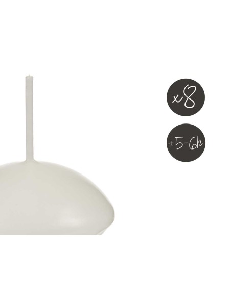 SET 8 VELAS FLOTANTES BLANCAS