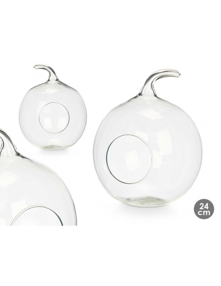 MANZANA CRISTAL CON AGUJERO 24CM