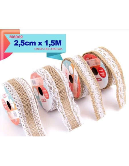 ROLLO CAÑAMO ENCAJE 2.5CM X 1.5M