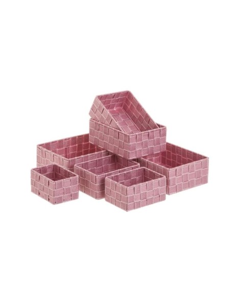 S/7 CESTA PP ROSA-BLANCO 25 X 19 X 8,50 CM S/7 CESTA PP ROSA-BLANCO 25 X 19 X 8,50 CM