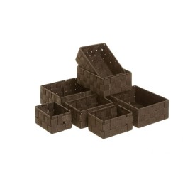 S/7 CESTA PP CHOCOLATE 25 X 19 X 8,50 CM