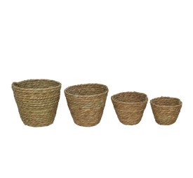 SET 4 CESTAS / MACETEROS NATURA 12X18X18 CM