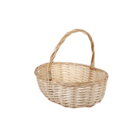 CESTA SETAS 36X27X32CM -  NATURAL  OVAL
