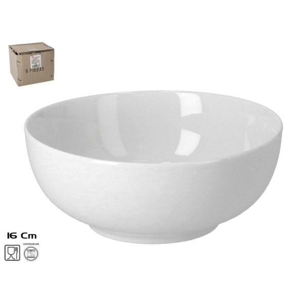 BOWL 16 CM BLANCO - PORCELANA