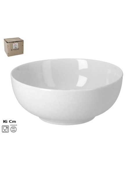 BOWL 16 CM BLANCO - PORCELANA