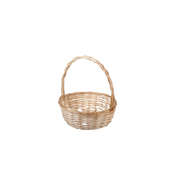 CESTA SETAS 31CM/DIAM -  NATURAL REDONDA