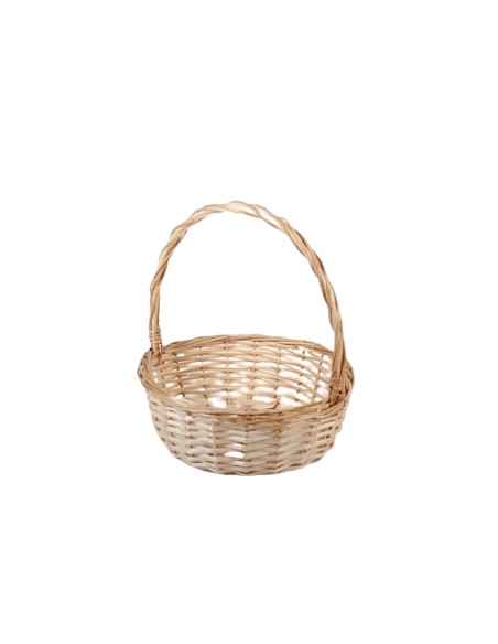 CESTA SETAS 31CM/DIAM -  NATURAL REDONDA