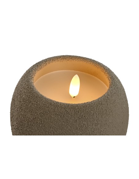 VELA LED CERA CEMENTO 9,5X9,5X9,5 2 SURT.