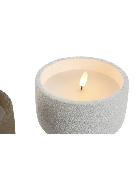 VELA LED CERA CEMENTO 12,5X12,5X9,5 2 SURT.