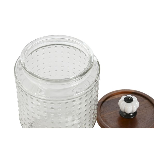 BOTE CRISTAL ACACIA 10X10X15,7 600ML RELIEVE