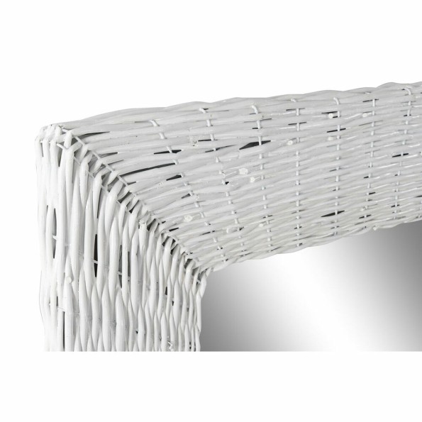 ESPEJO MIMBRE CRISTAL 87X4X147 TRENZADO BLANCO