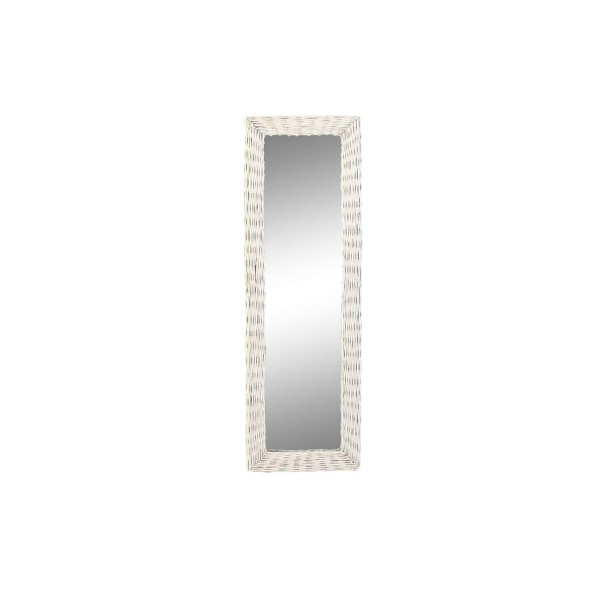 ESPEJO MIMBRE CRISTAL 43X4X132,5 TRENZADO BLANCO