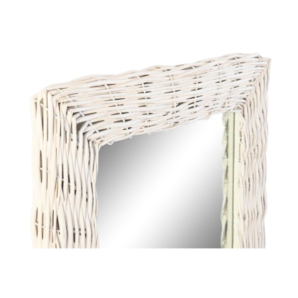 ESPEJO MIMBRE CRISTAL 43X4X132,5 TRENZADO BLANCO