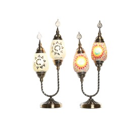 LAMPARA SOBREMESA METAL 24X15X55 MOSAICO 2 SURT.