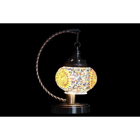 LAMPARA SOBREMESA METAL 19X13X27 MOSAICO 2 SURT.