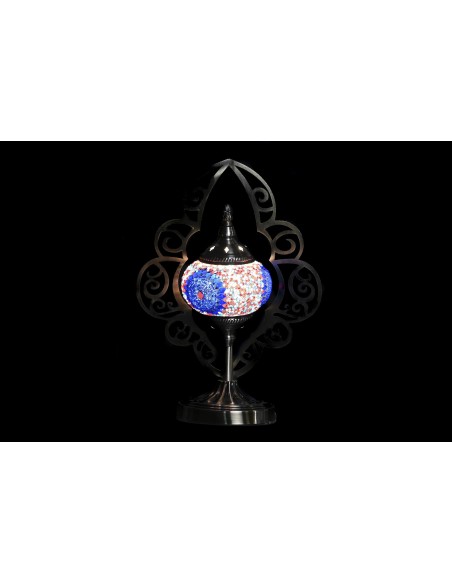 LAMPARA SOBREMESA METAL 20X15X42 MOSAICO 2 SURT.