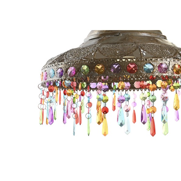 LAMPARA TECHO METAL ACRILICO 37X37X38 DORADO