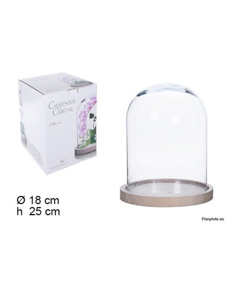 CAMPANA DE CRISTAL 18X25CM