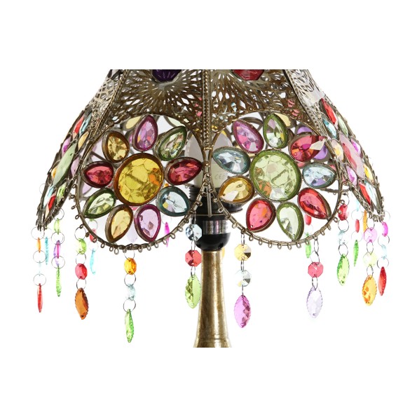 LAMPARA SOBREMESA METAL ACRILICO 31X31X52 DORADO