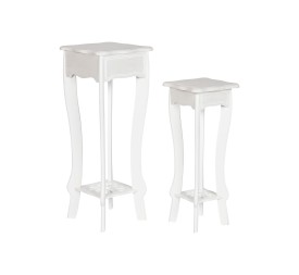 MESITA AUXILIAR SET 2 MDF 30X30X76,5 BLANCO