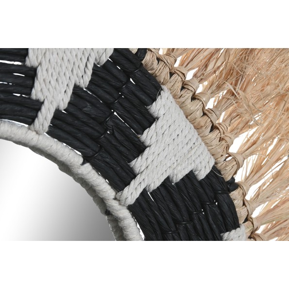 ESPEJO FIBRA RAFIA 50X3X50 NATURAL