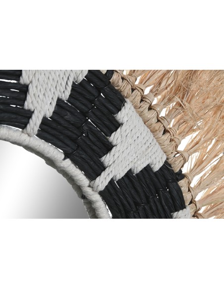 ESPEJO FIBRA RAFIA 50X3X50 NATURAL
