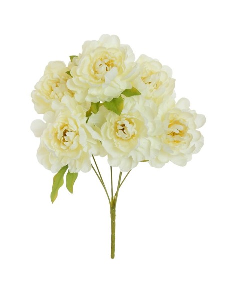 RAMO PEONIA X 6 (A)-42 CM (CREMA)