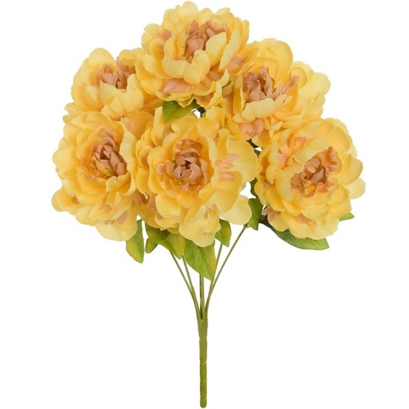 RAMO PEONIA X 6 (A)-42 CM (OCRE)