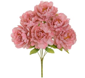 RAMO PEONIA X 6 (A)-42 CM (ROSA)