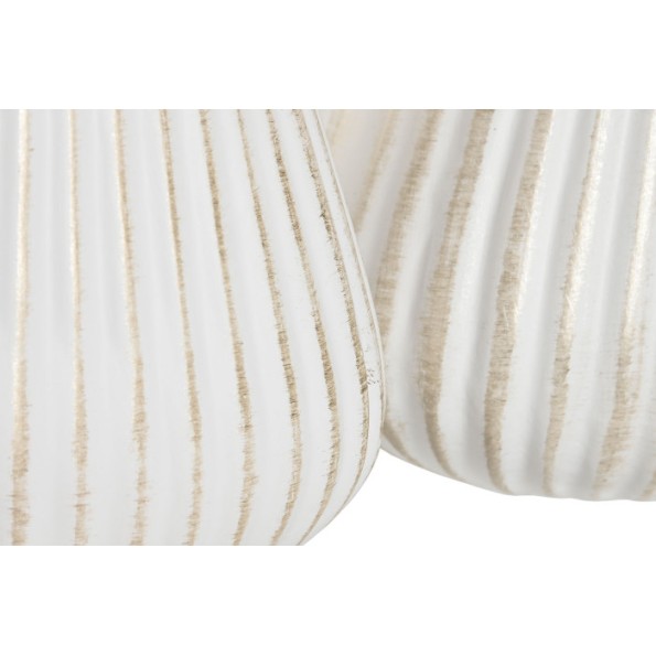 JARRON GRES 26X26X25 2 SURTIDO PLATA/DORADO