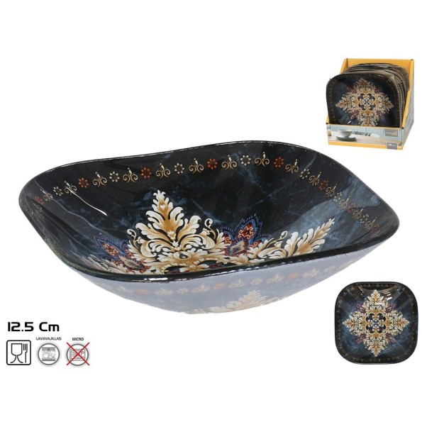 BOWL CRISTAL CUADRADO SHIELD 12,5X12,5CM