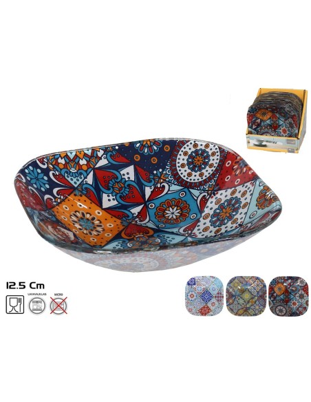 BOWL CRISTAL CUADRADO CHURCH 12,5X12,5CM 3 SURTIDO