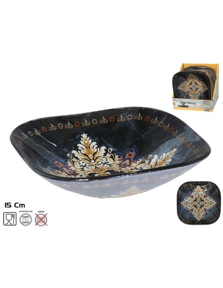 BOWL CRISTAL CUADRADO SHIELD 15X15CM