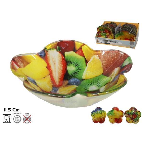 BOWL CRISTAL FLOR FRUITS 11,5X11,5CM 3 SURTIDOS