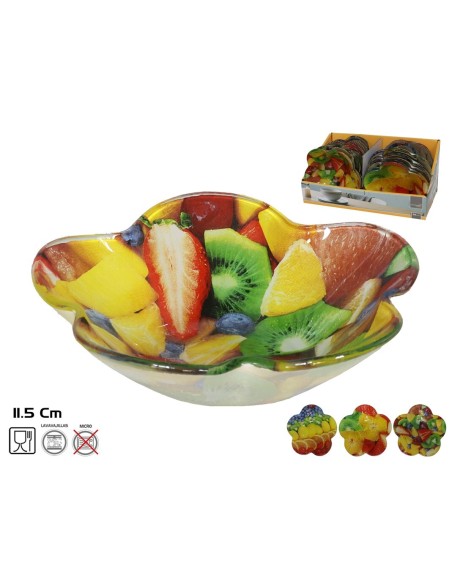 BOWL CRISTAL FLOR FRUITS 11,5X11,5CM 3 SURTIDOS