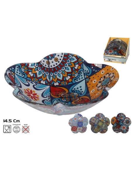 BOWL CRISTAL FLOR CHURCH 14,5X14,5CM 3 SURTIDOS