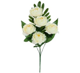 CONJUNTO PEONIA X 5-50CM (CREMA)