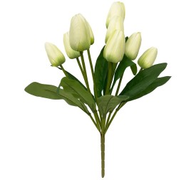 RAMO TULIPANES X 9 -44CM (BLANCO)