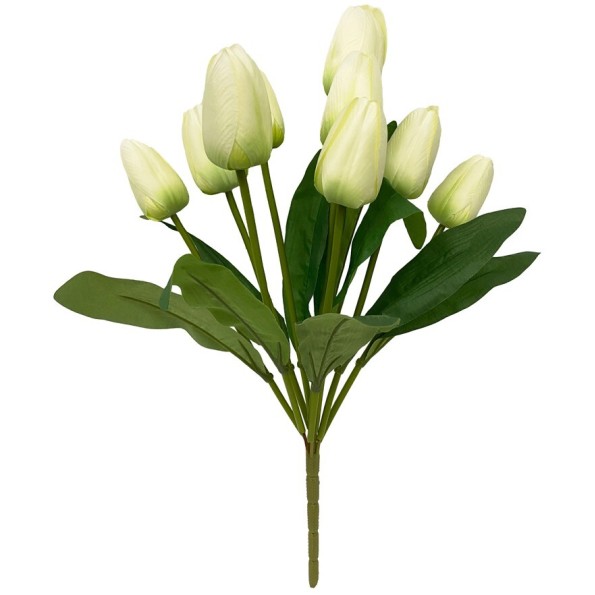 RAMO TULIPANES X 9 -44CM (BLANCO)