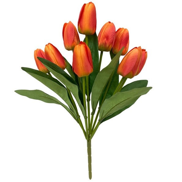 RAMO TULIPANES X 9 -44CM (NARANJA)