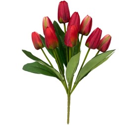 RAMO TULIPANES X 9 -44CM (ROJO)