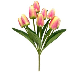 RAMO TULIPANES X 9 -44CM (ROSA)