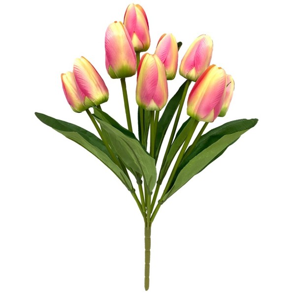 RAMO TULIPANES X 9 -44CM (ROSA)