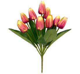 RAMO TULIPANES X 9 -44CM (FUCSIA)