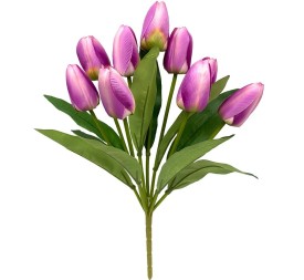 RAMO TULIPANES X 9 -44CM (VIOLETA)