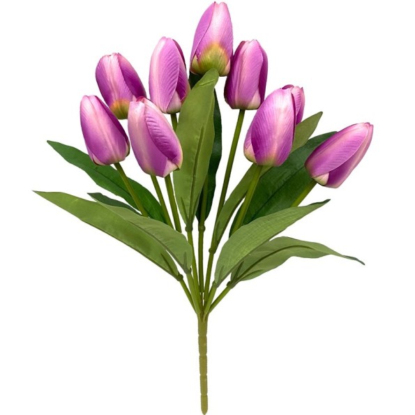 RAMO TULIPANES X 9 -44CM (VIOLETA)