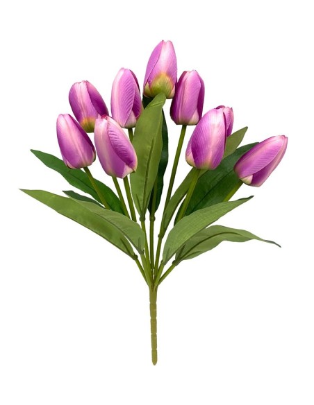 RAMO TULIPANES X 9 -44CM (VIOLETA)