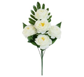 CONJUNTO PEONIA X 5-50CM (BLANCO)